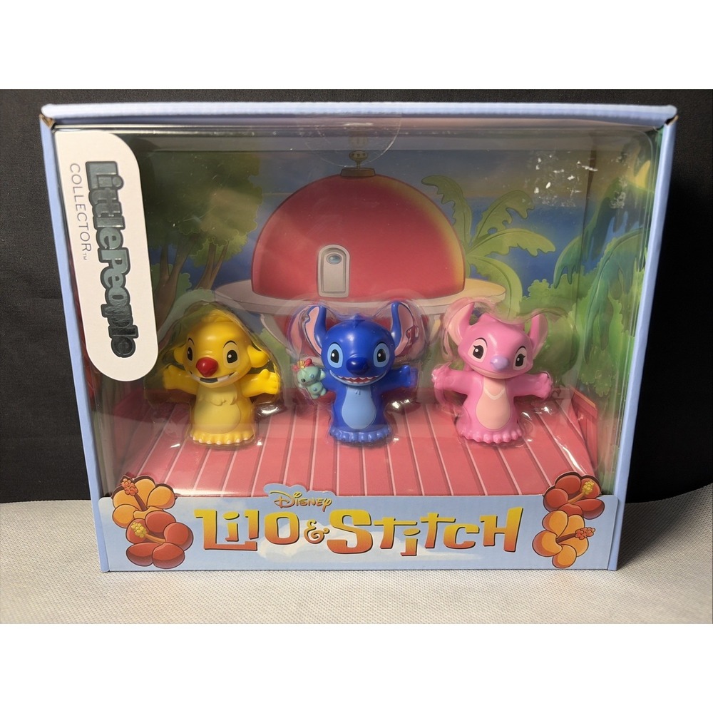 Little People Disney LILO & STITCH Collector Set - STITCH, ANGEL & REUBEN - New